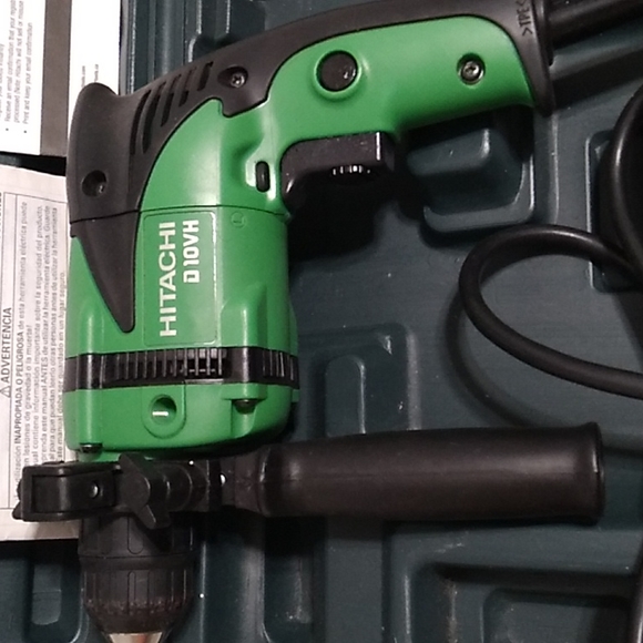 Hitachi Electric 3/8" Chuckless D 10VH Drill W/Side Handle & Crush Proof Case - Picture 3 of 7